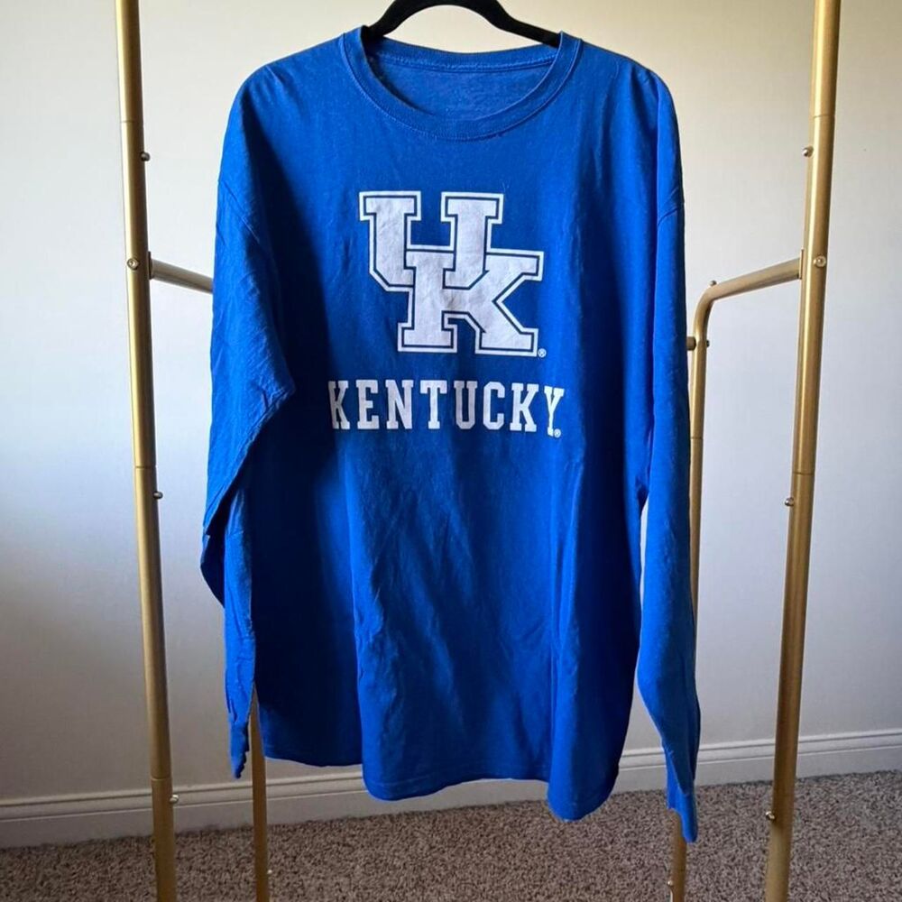 Men's Blue UK Long Sleeve Shirt